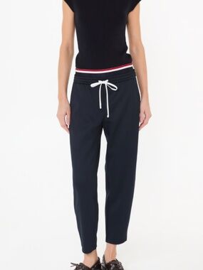 Cambio Trousers with double waistband 'Odette' Blue